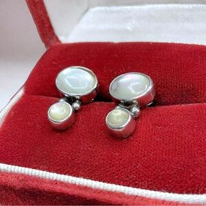 🌺Vintage Sterling MOP Earrings